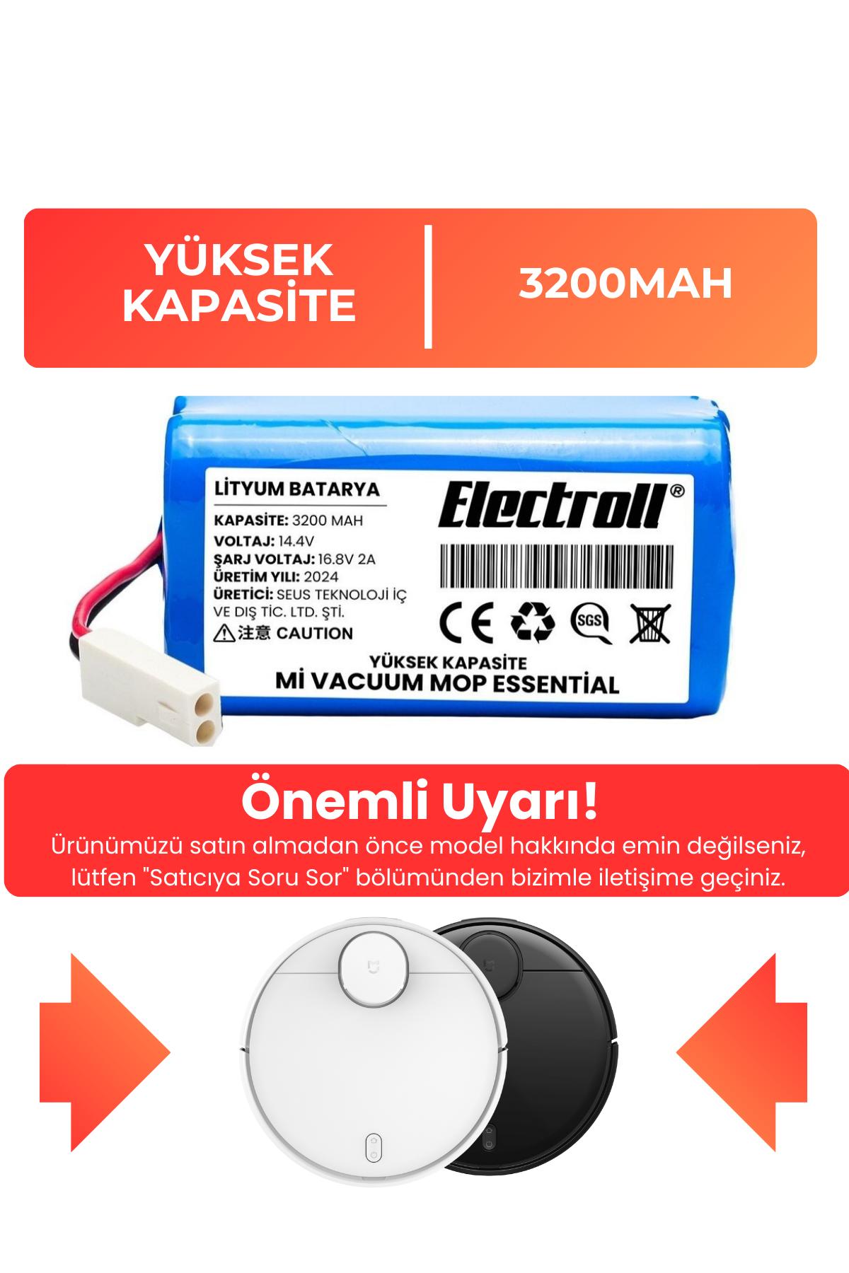 Xiaomi%20Mi%20Vacuum%20Mop%20G1%202in1%20Essential%20MSJTG1%20(Yüksek%20Kapasite)%203200mAh%20Robot%20Süpürge%20Bataryası