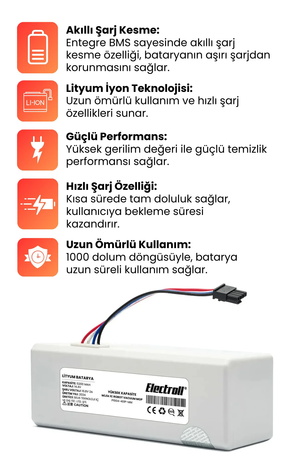 %20Xiaomi%20Mijia%201C%20Robot%20Vacuum%20Mop%20P1904-4S1P-MM%20Uyumlu%20Batarya%20(YÜKSEK%20KAPASİTE)%205200mah%20Pil%20Robot