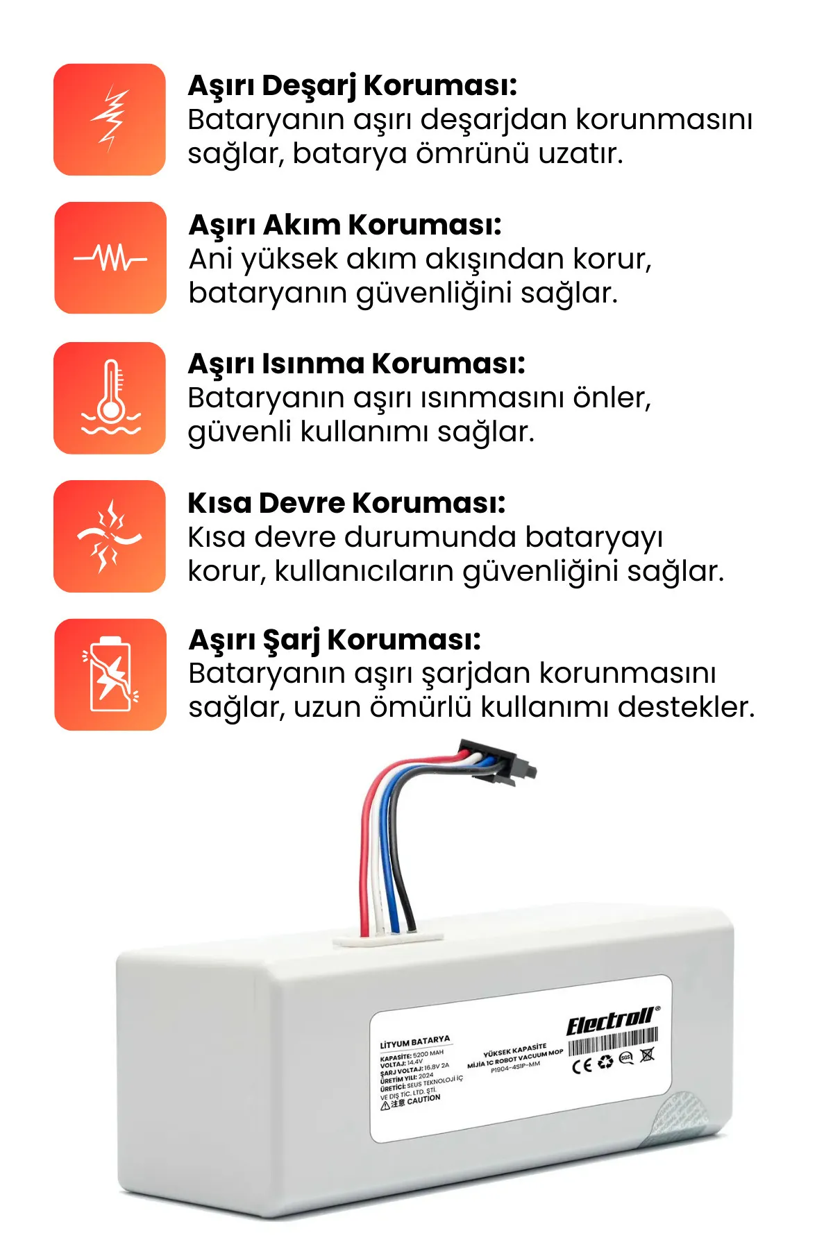 %20Xiaomi%20Mijia%201C%20Robot%20Vacuum%20Mop%20P1904-4S1P-MM%20Uyumlu%20Batarya%20(YÜKSEK%20KAPASİTE)%205200mah%20Pil%20Robot