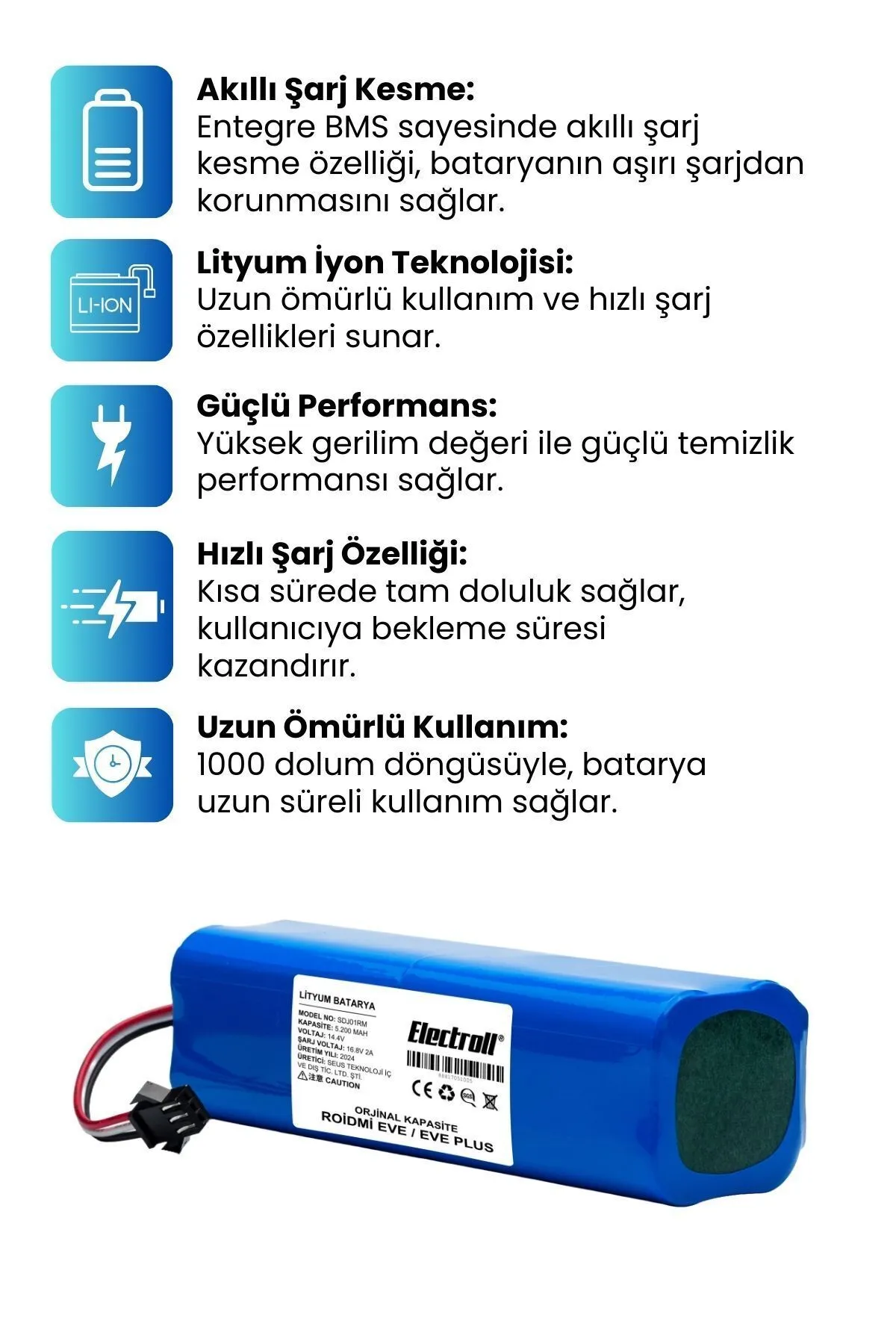 Roidmi%20Eve%20/%20Eve%20Plus%20Batarya%20Model%20Sdj01rm%20(ORJİNAL%20KAPASİTE)%205200mah%20Pil%20Robot%20Süpürge%20Bataryası