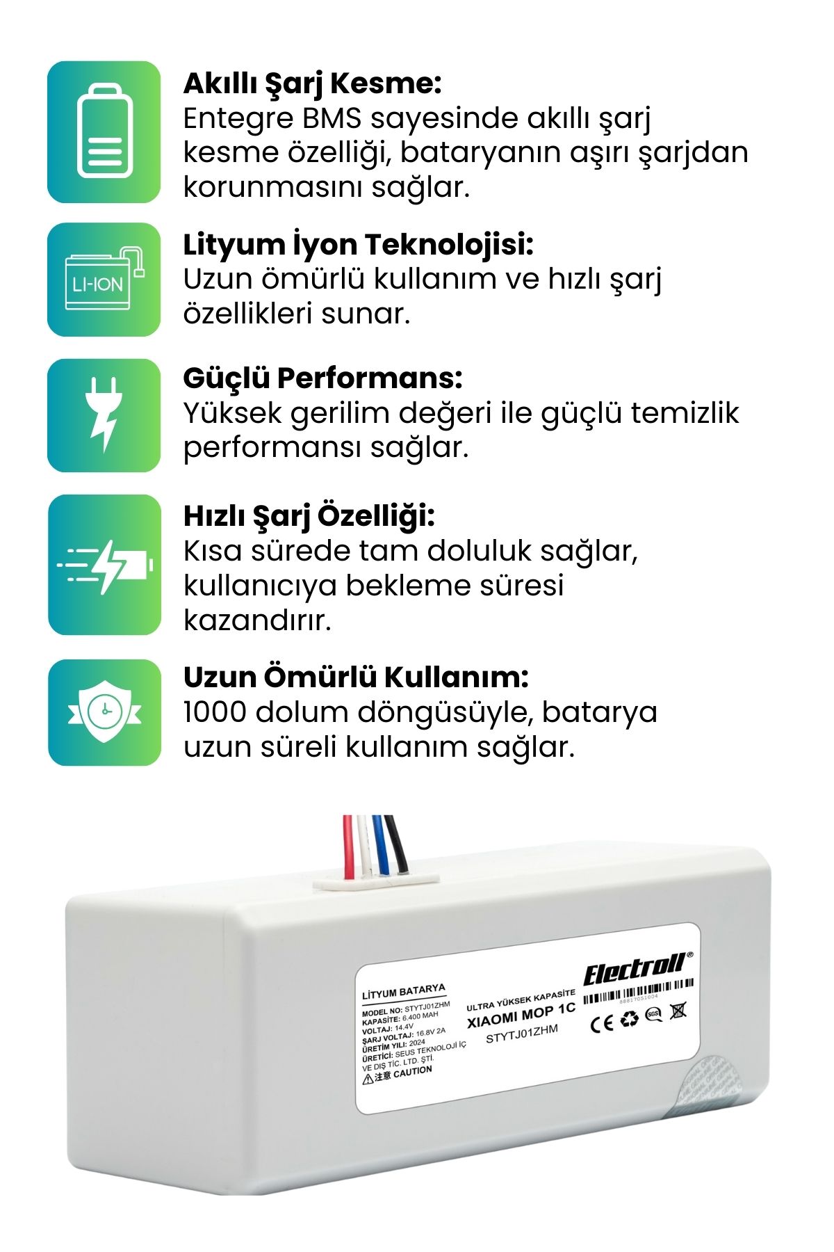 Xiaomi%20Mi%20Vacuum%20Mop%201c%202in1%20Batarya%20Kutulu%20Ultra%20Yüksek%20Kapasite%20Stytj01zhm%206.400mah%20Robot%20Süpürge