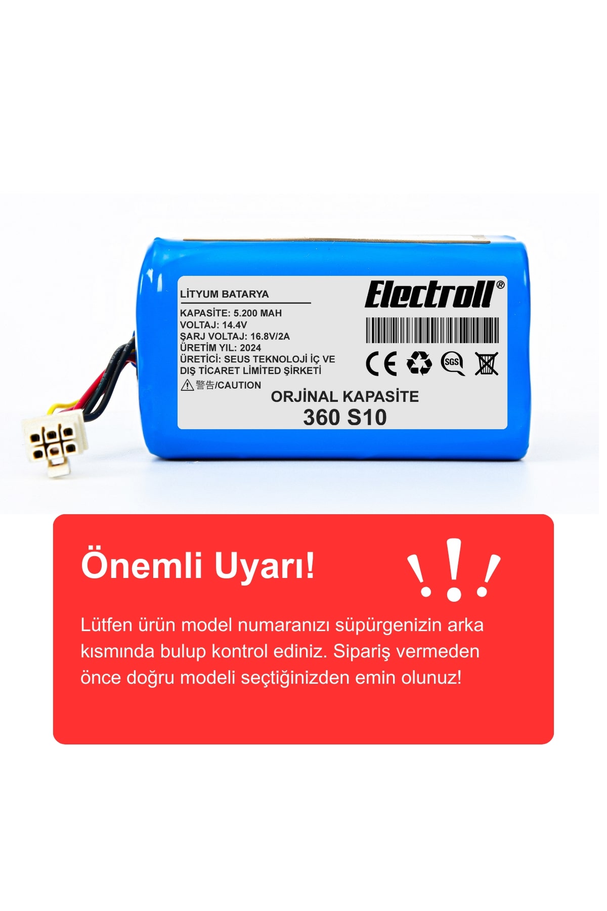 360%20S10%20Vacuum%20Mop%20Cleaner%20Uyumlu%20Batarya%20(ORJİNAL%20KAPASİTE)%205200mah%20Robot%20Süpürge%20Bataryası