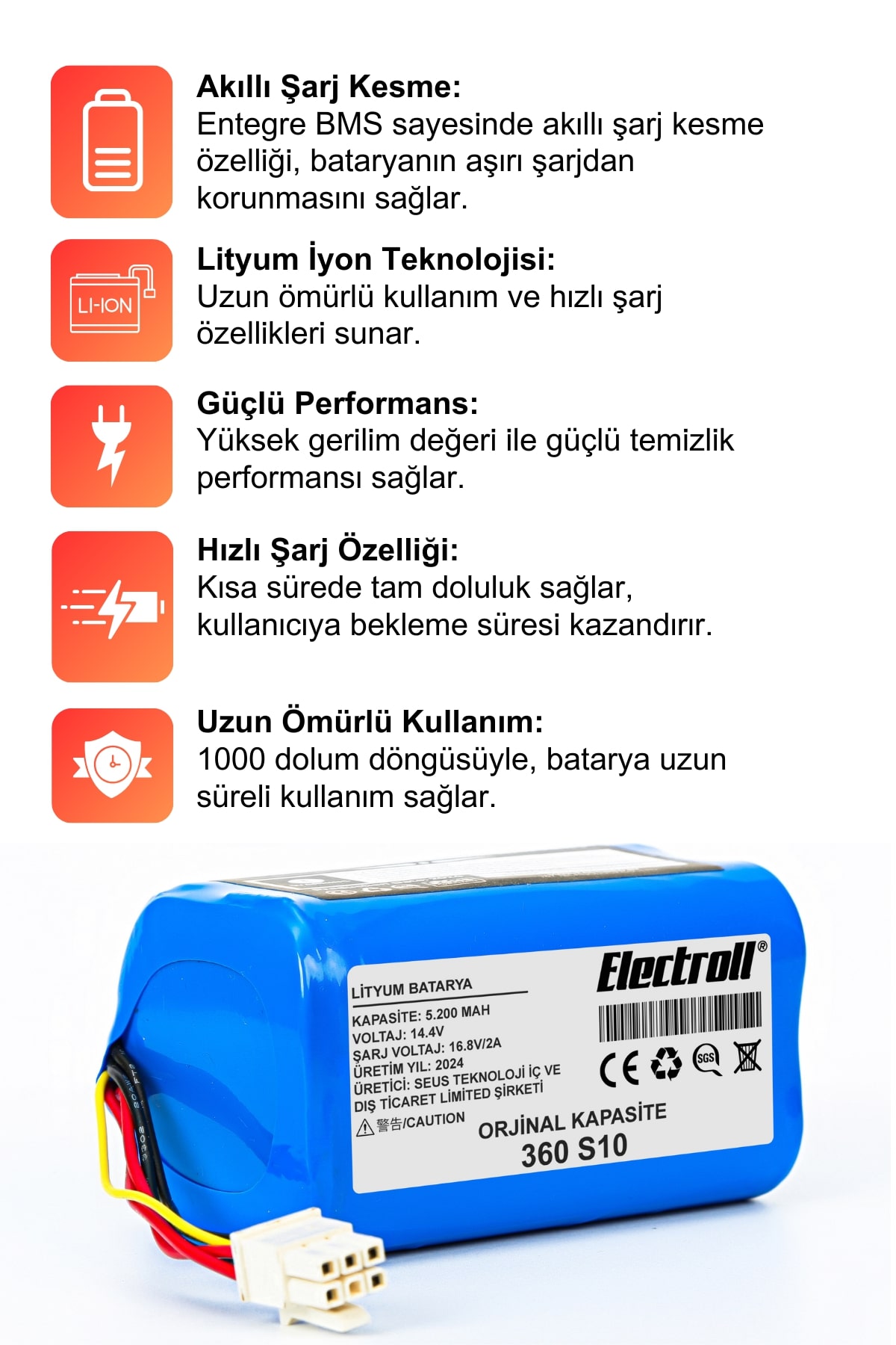 360%20S10%20Vacuum%20Mop%20Cleaner%20Uyumlu%20Batarya%20(ORJİNAL%20KAPASİTE)%205200mah%20Robot%20Süpürge%20Bataryası