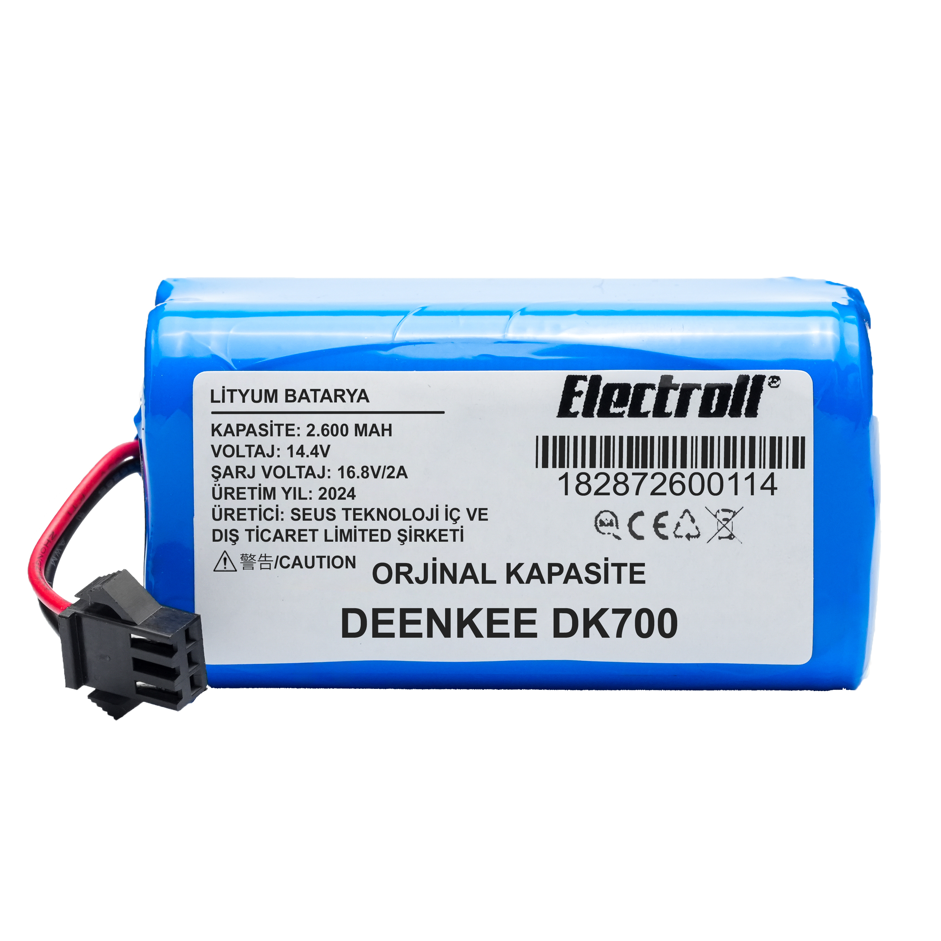 Deenkee%20DK700%20(Orjinal%20Kapasite)%202600mAh%20Robot%20Süpürge%20Bataryası