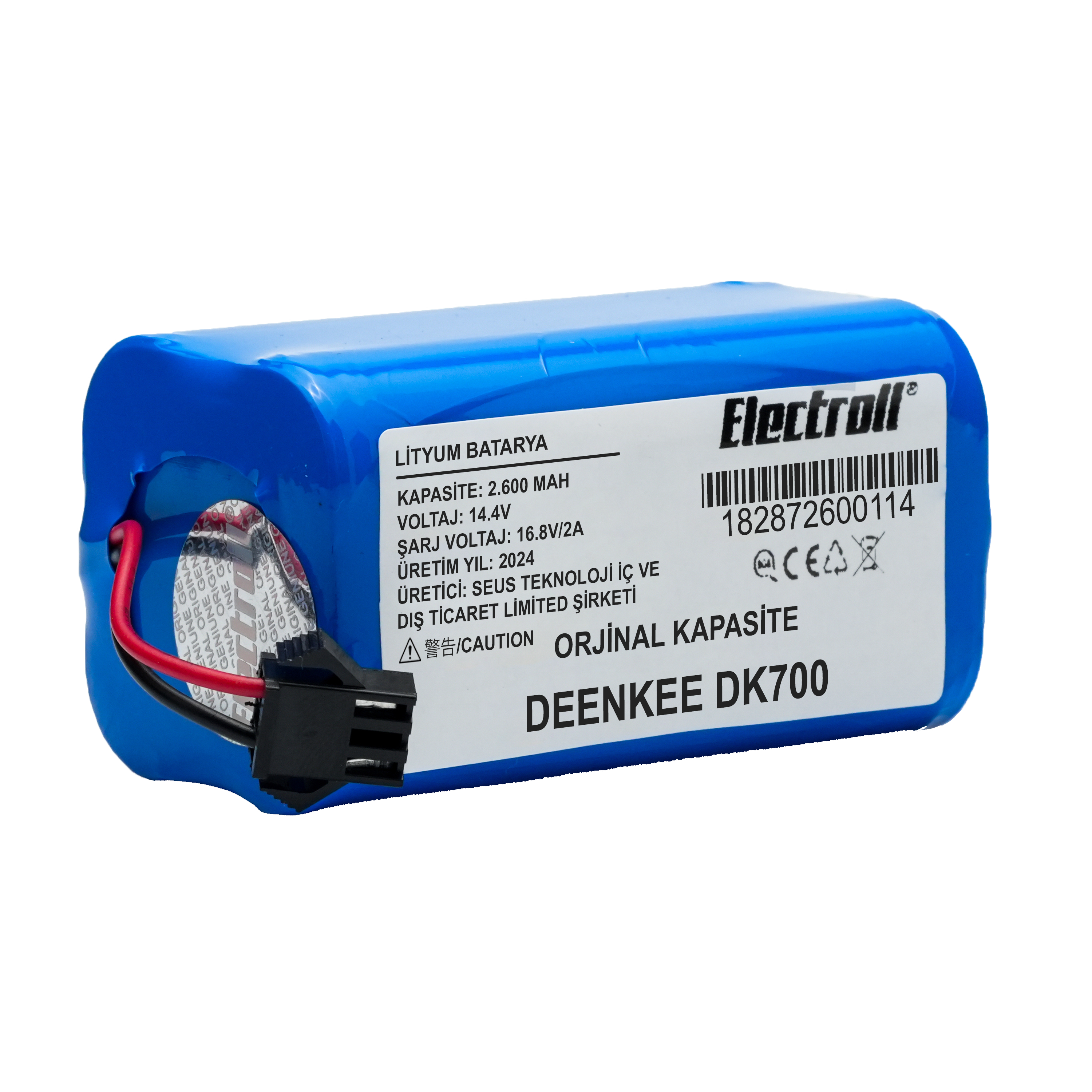 Deenkee%20DK700%20(Orjinal%20Kapasite)%202600mAh%20Robot%20Süpürge%20Bataryası