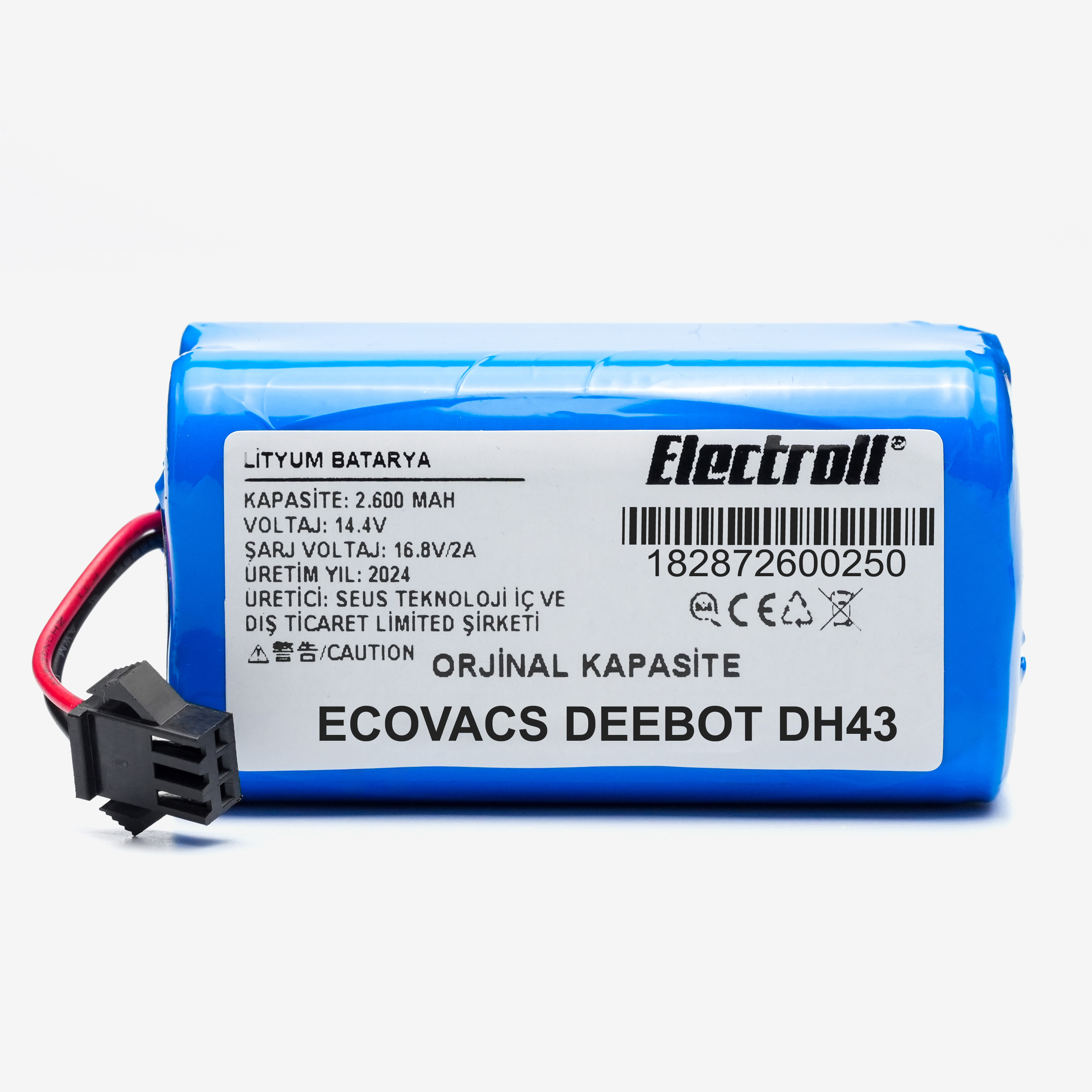 Ecovacs%20DH43%20(Orjinal%20Kapasite)%202600mAh%20Robot%20Süpürge%20Bataryası