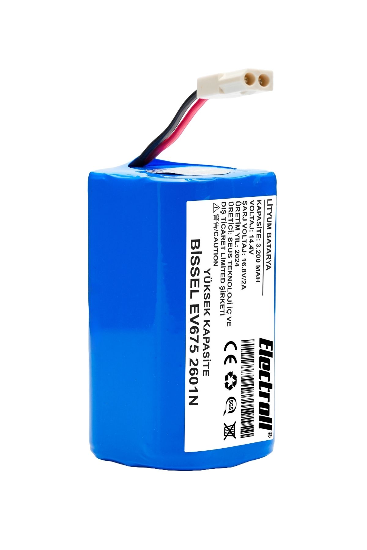 Bissell%20Ev675%202601N%20Uyumlu%20Robot%20Süpürge%20Bataryası%20(YÜKSEK%20KAPASİTE)%203200mAh