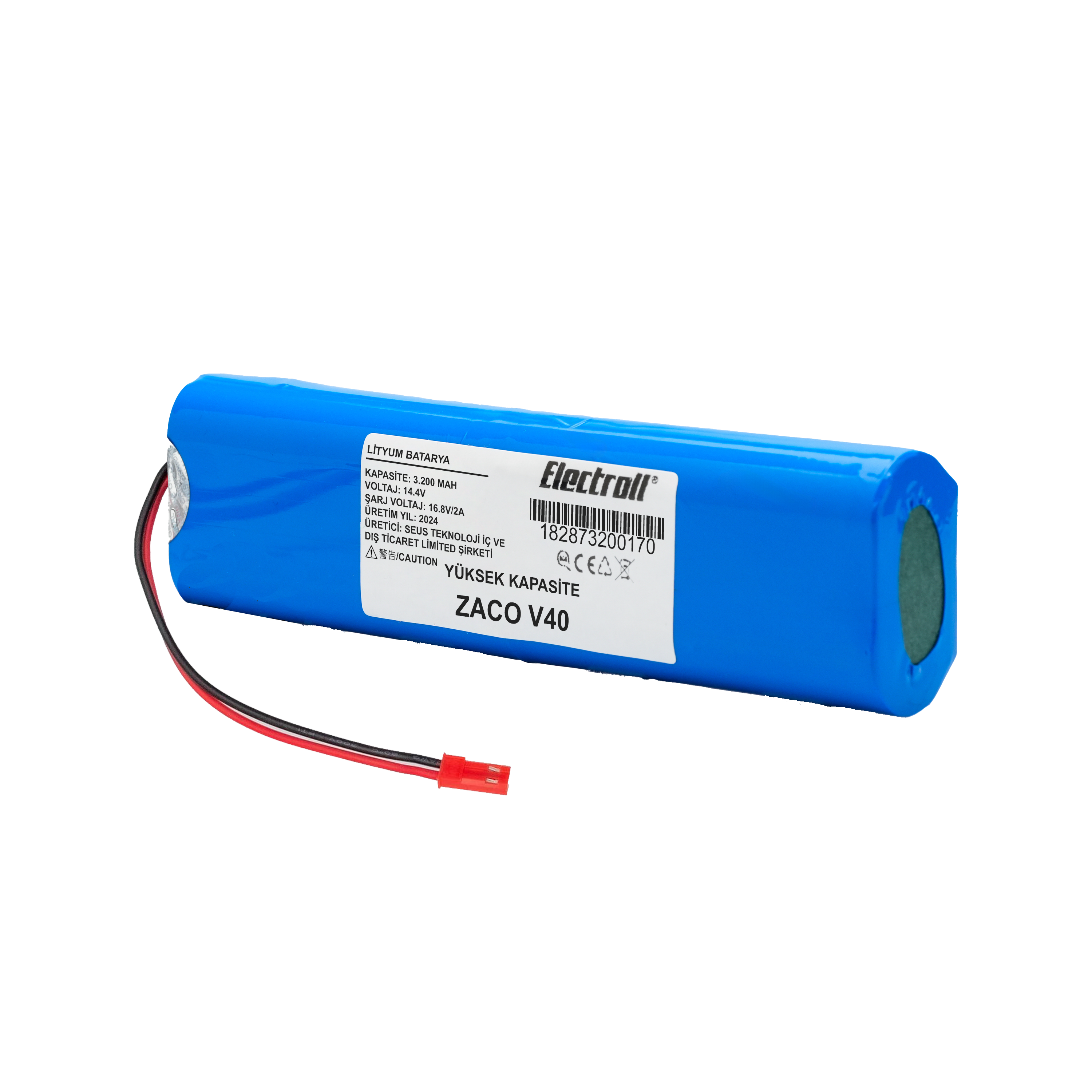 Zaco%20V40%20(Yüksek%20Kapasite)%203200mAh%20Robot%20Süpürge%20Bataryası