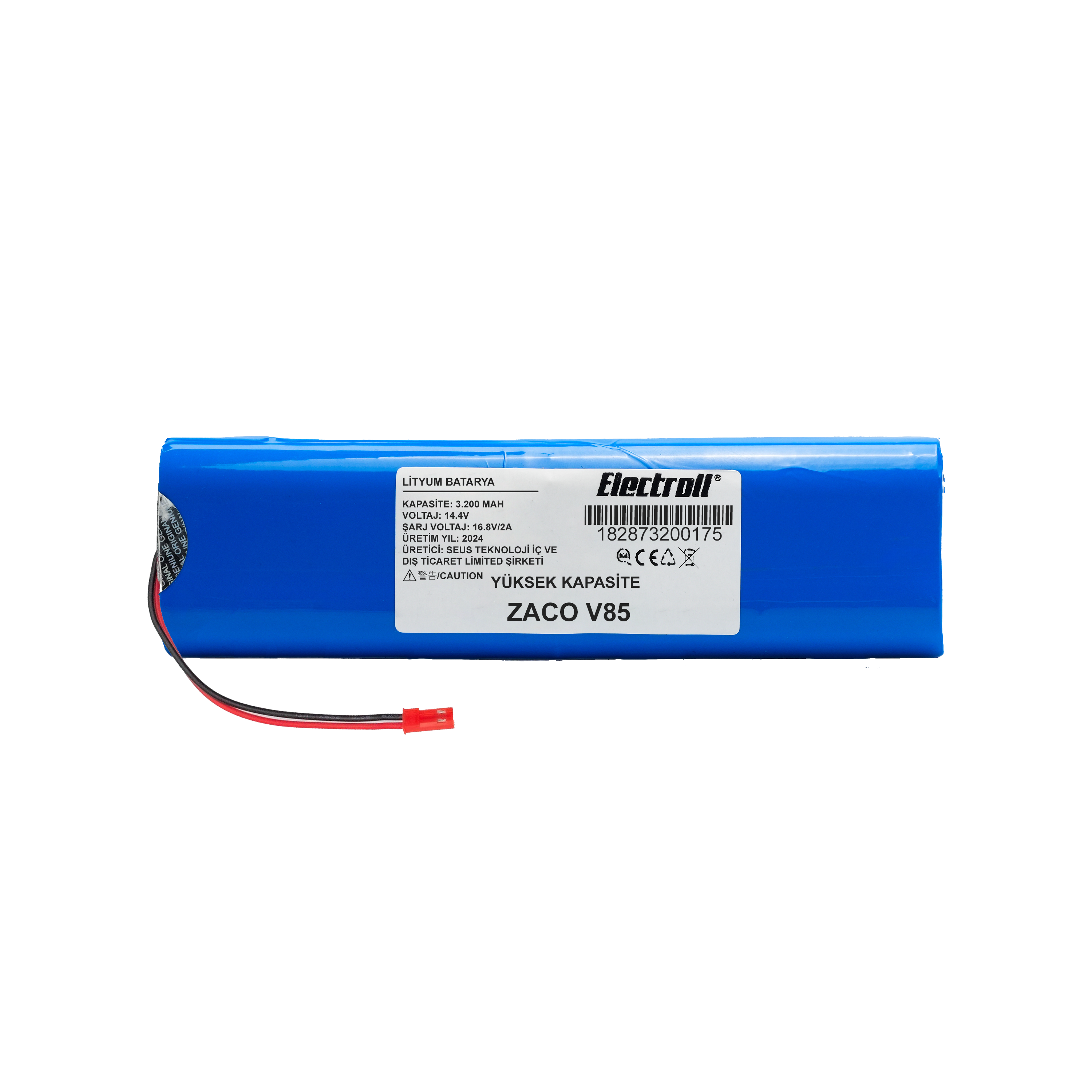 Zaco%20V85%20(Yüksek%20Kapasite)%203200mAh%20Robot%20Süpürge%20Bataryası